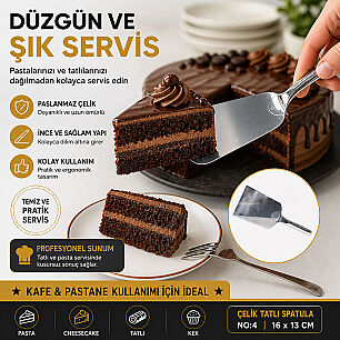 ÇELİK TATLI SPATULA NO:4 16*13 CM - 2