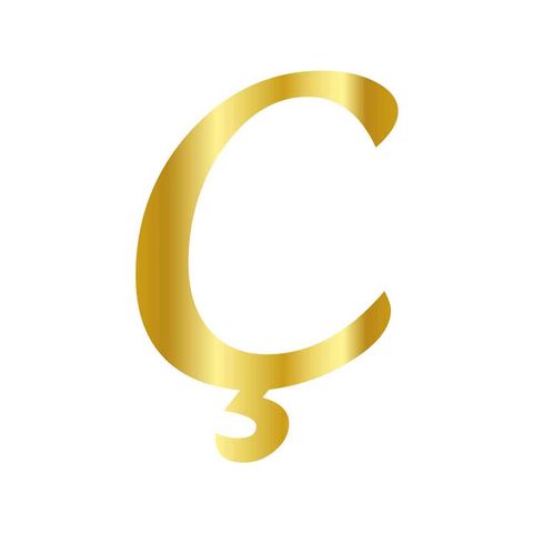 CESİL PLEKSİ ÇUBUKSUZ ALFABE 6 CM ALTIN-Ç