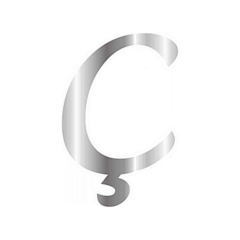CESİL PLEKSİ ÇUBUKSUZ ALFABE 6 CM / GÜMÜŞ - Ç