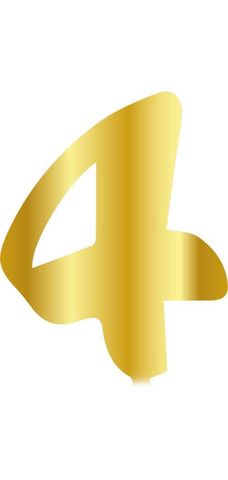 CESİL PLEKSİ ÇUBUKSUZ RAKAM 6 CM ALTIN-4
