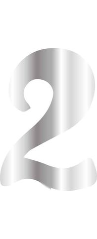 CESİL PLEKSİ ÇUBUKSUZ RAKAM 6 CM GÜMÜŞ - 2
