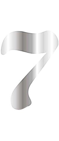 CESİL PLEKSİ ÇUBUKSUZ RAKAM 6 CM GÜMÜŞ - 7