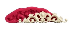 CESİL SİLİKON KALIP ÇİÇEKLİ BORDÜR 6 12*3 CM - CESİL