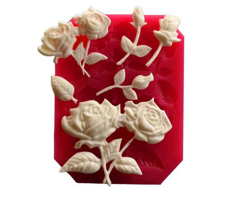 CESİL SİLİKON KALIP - GÜL & TOMURCUK SETİ (12*9CM)