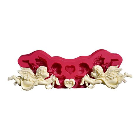 CESİL SİLİKON KALIP - KALPLİ MELEKLER (15*4,5CM)