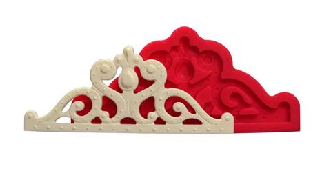 CESİL SİLİKON KALIP - KÜÇÜK ELMASLI TAÇ (13*7CM)