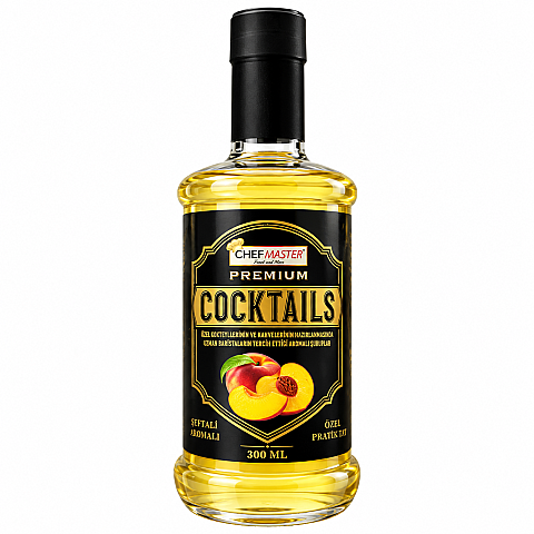 CHEF MASTER ŞEFTALİ AROMALI KOKTEYL ŞURUBU 300 ML - 1