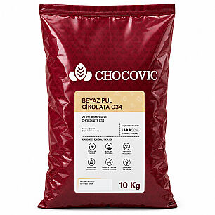 CHOCOVİC BEYAZ PUL ÇİKOLATA C34 10 KG - 2
