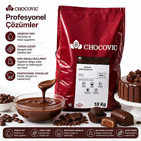 CHOCOVİC BİTTER PUL KUVERTÜR 10 KG %47 C52 - 1