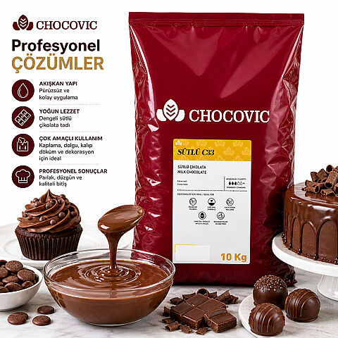 CHOCOVİC SÜTLÜ ÇİKOLATA 10 KG C33 - 1