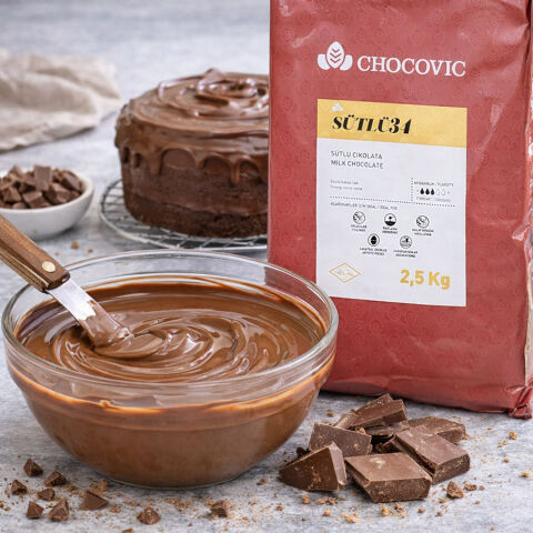 CHOCOVİC SÜTLÜ KUVERTÜR 2,5 KG BLOK - 2