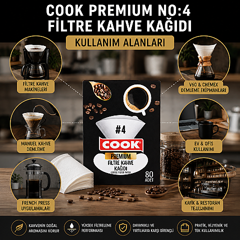 COOK PREMİUM FİLTRE KAHVE KAĞIDI 80 Lİ - 2