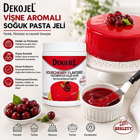 DEKOJEL VİŞNE SOĞUK PASTA JELİ 1 KG - 2