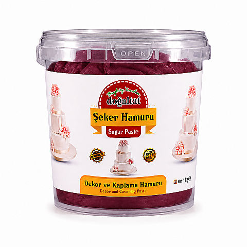 DOĞALTAT ŞEKER HAMURU BORDO 1 KG - 1