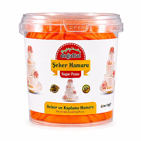 DOĞALTAT ŞEKER HAMURU TURUNCU 1 KG - 1