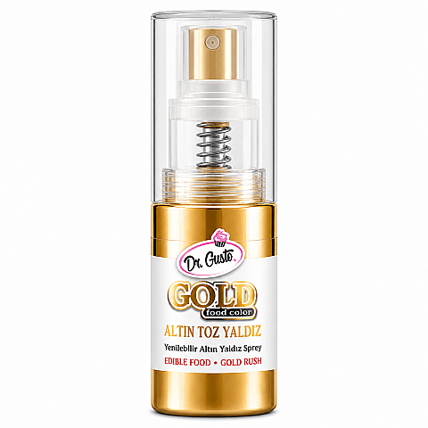 DR GUSTO AIR PUMP 10 GR SPREY YENİLEBİLİR METALİK TOZ ALTIN - 1