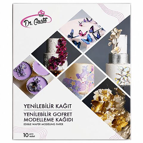 DR GUSTO ÇİÇEK MODELLEME KAĞIDI BEYAZ 10 LU - 1