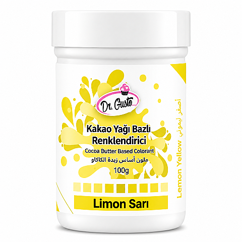 DR GUSTO ÇİKOLATA BOYASI 100 GR LİMON SARI - 1