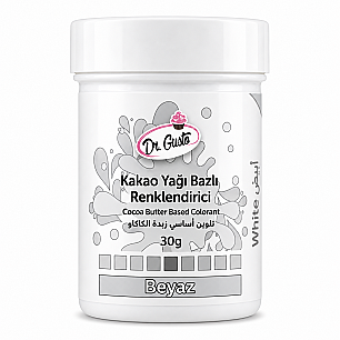 DR GUSTO ÇİKOLATA BOYASI 30 GR BEYAZ - Dr. GUSTO