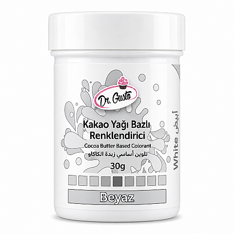 DR GUSTO ÇİKOLATA BOYASI 30 GR BEYAZ - 1