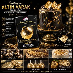 DR GUSTO EMİTASYON ALTIN VARAK 100 YAPRAK 16*16 CM - 2