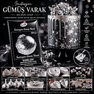 DR GUSTO EMİTASYON GÜMÜŞ VARAK 100 YAPRAK 16*16 CM - 2