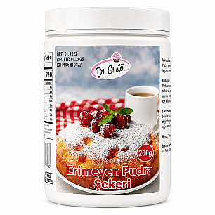 DR GUSTO ERİMEYEN PUDRA ŞEKERİ 200 GR - Dr. GUSTO