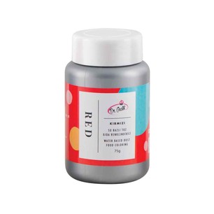 DR. GUSTO SU BAZLI TOZ BOYA KIRMIZI 75 GR - Dr. GUSTO