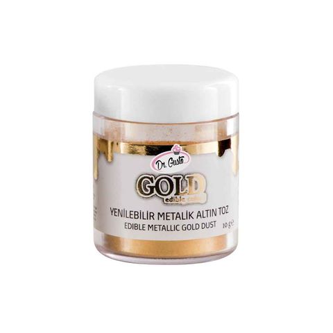 DR GUSTO YENİLEBİLİR METALİK TOZ 10 GR ALTIN - 1