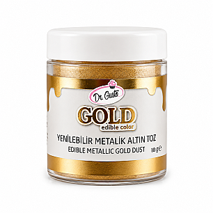 DR GUSTO YENİLEBİLİR METALİK TOZ 10 GR ALTIN - Dr. GUSTO