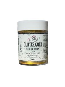 DR GUSTO YENİLEBİLİR METALİK TOZ 10 GR GLİTTER GOLD - Dr. GUSTO