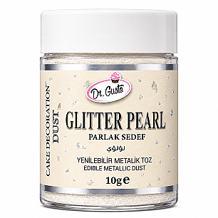 DR GUSTO YENİLEBİLİR METALİK TOZ 10 GR GLİTTER SEDEF - Dr. GUSTO