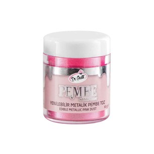 DR GUSTO YENİLEBİLİR METALİK TOZ 10 GR PEMBE - Dr. GUSTO