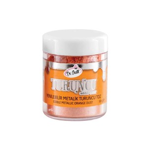DR GUSTO YENİLEBİLİR METALİK TOZ 10 GR TURUNCU - Dr. GUSTO