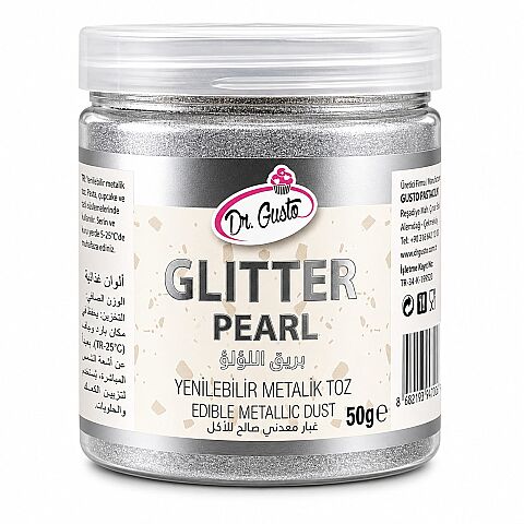 DR GUSTO' YENİLEBİLİR METALİK TOZ GLITTER SEDEF 50 GR - 1