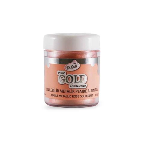 DR GUSTO YENİLEBİLİR METALK TOZ ROSE GOLD 10G 1306