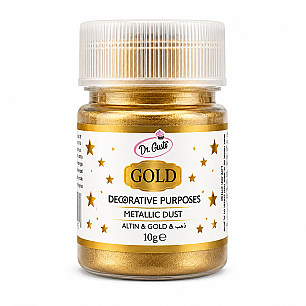 DR GUSTO GIDA DIŞI METALİK TOZ BOYA 10 GR ALTIN - Dr. GUSTO