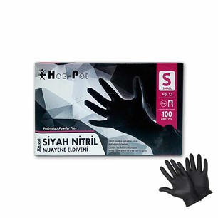 ELDİVEN SİYAH NİTRİL PUDRASIZ MUAYENE SMALL - 
