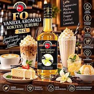 FO VANİLYA AROMALI KOKTEYL ŞURUBU ( ŞEKERLİ) 70 CL - 2