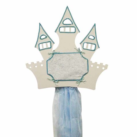 KAPI SÜSÜ AHŞAP ŞATO MAVİ - 1