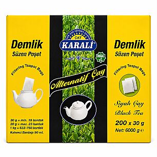 KARALİ DEMLİK POŞET ÇAY 200*30 GR (6 KG) - KARALİ