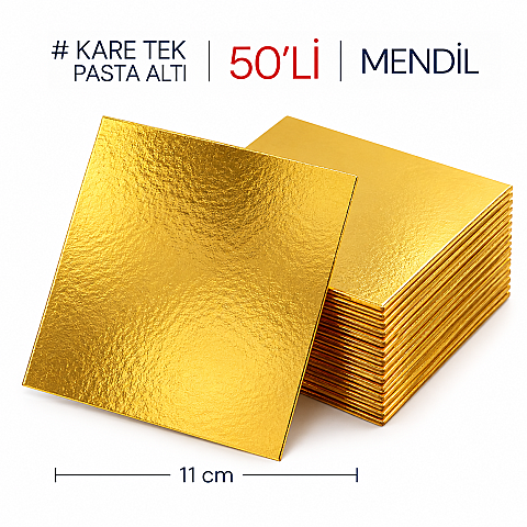 KARE TEK PASTA ALTI 11x11 50 Lİ MENDİL - 1
