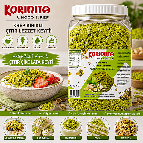 KORİNİTA CHOCOKREP 1,25 KG ANTEP FISTIĞI - 2