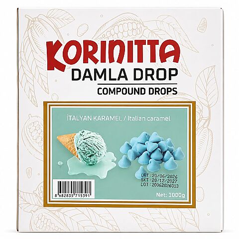 KORİNİTA İTALYAN KARAMEL DAMLA KOKOLİN 1 KG - 1
