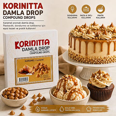 KORİNİTA KARAMEL DAMLA KOKOLİN 1 KG - 2