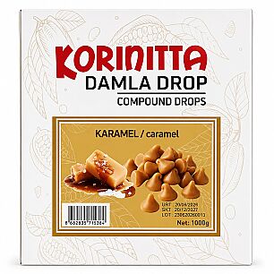 KORİNİTA KARAMEL DAMLA KOKOLİN 1 KG - KORİNİTTA