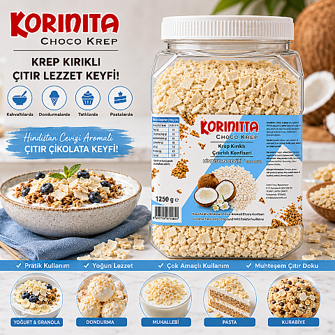 KORİNİTTA CHOCOKREP 1,25 KG HİNDİSTAN CEVİZİ - 2