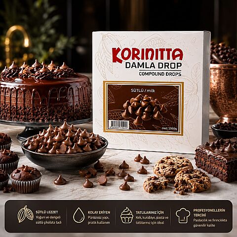 KORİNİTTA DAMLA KOKOLİN SÜTLÜ 1 KG - 2