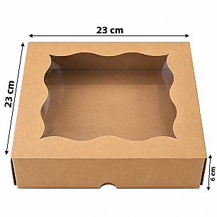 KRAFT 23*23*6 ASETAT PENCERELİ KUTU - 