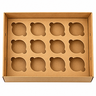 KRAFT CUPCAKE TAŞIMA KUTUSU 12'Lİ 35*25*10 CM - 2